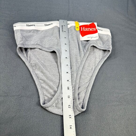 Hanes Women's Size Medium Panty Hi Leg Originals Gray New With Tags - Picture 7 of 8
